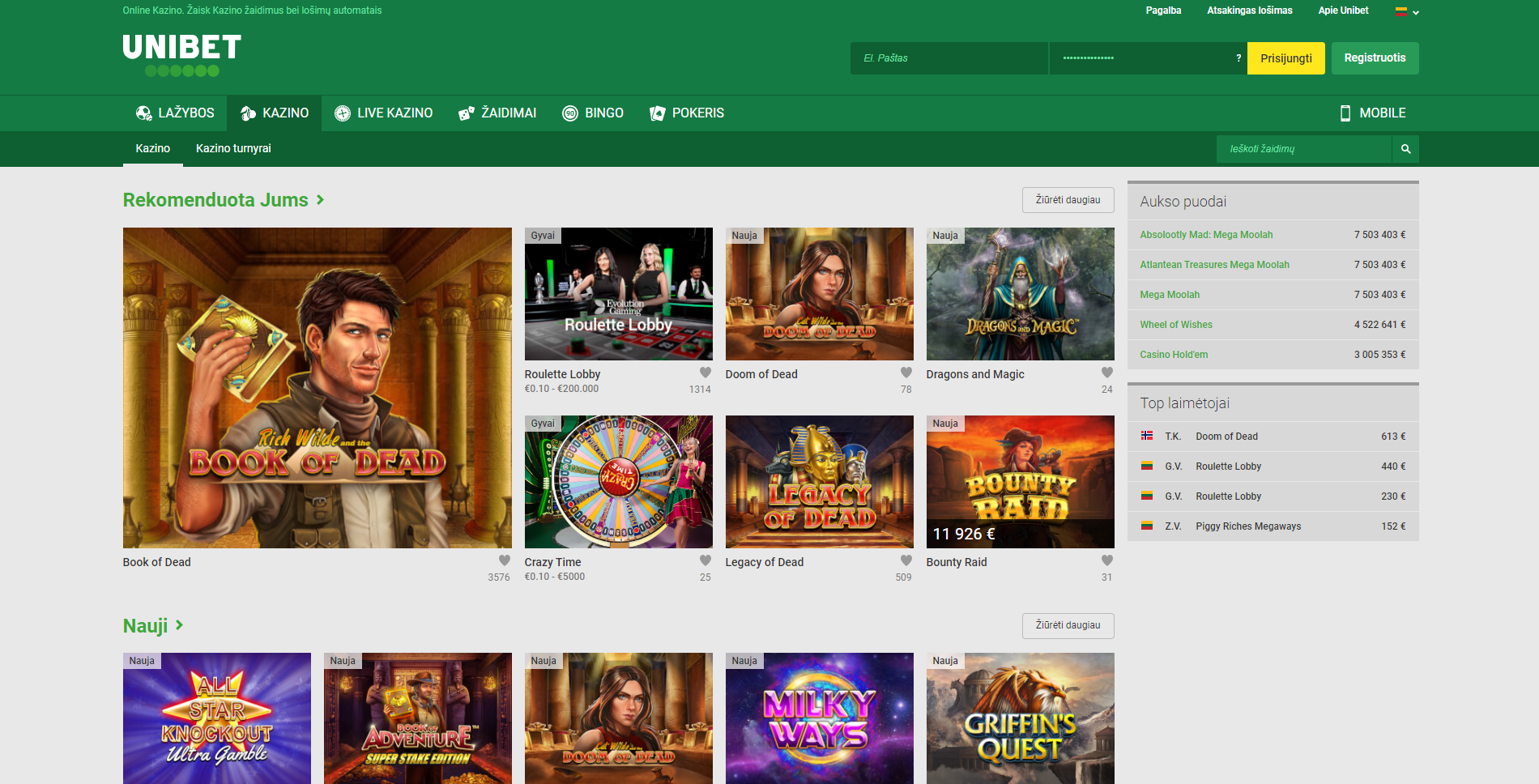 unibet casino juegos book of dead ruleta doom of dead bounty raid milky ways