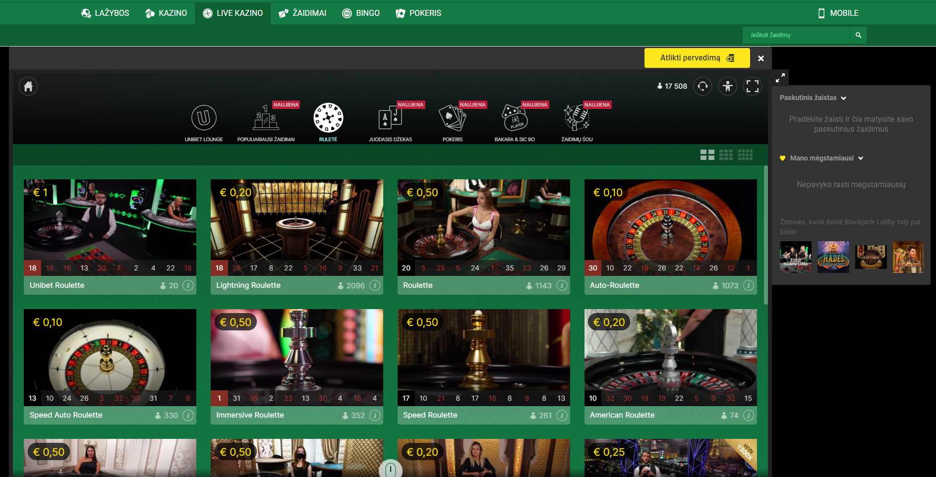 unibet roulette evolution gaming lightning roulette 