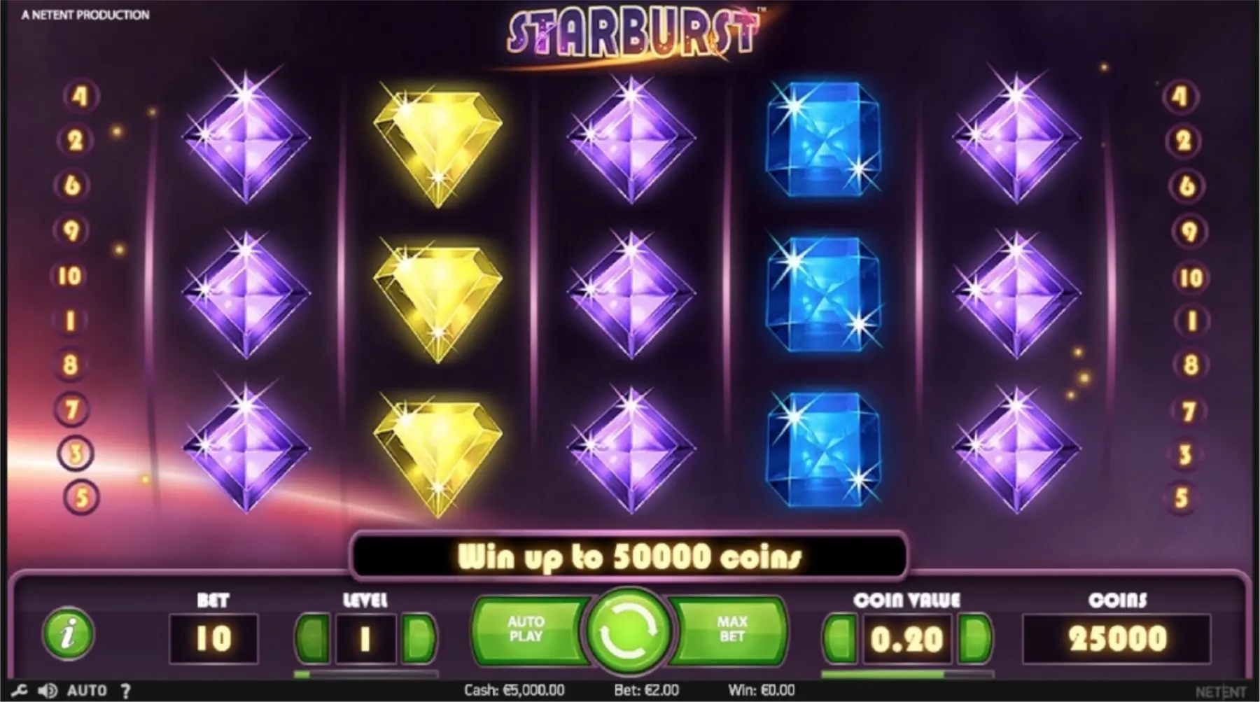 Starburst_online casino slot_5 filas