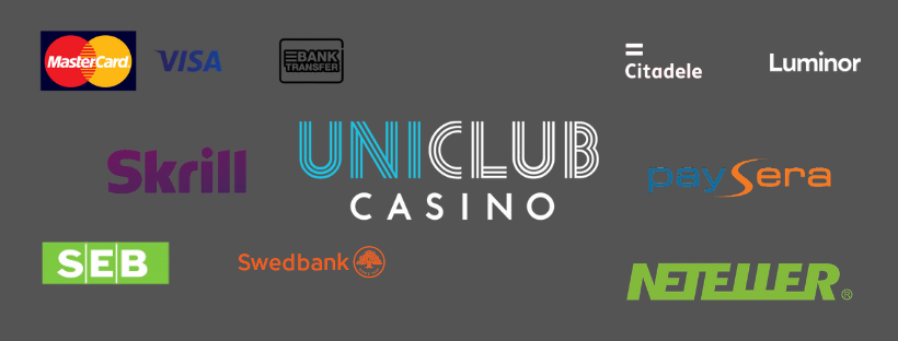 uniclubcasino pagos - skrill swedbank luminor neteller paysera seb 