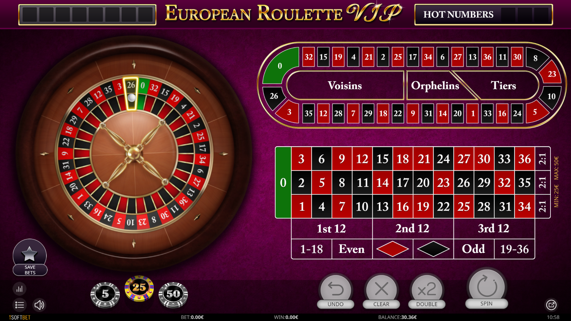 ruleta europea vip isoftbet