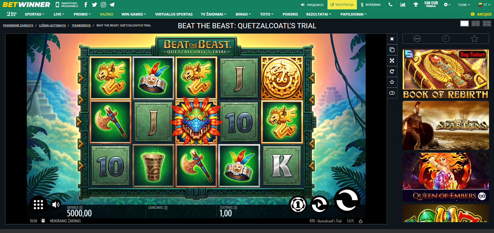 beat the beast thunderkick betwinner tragamonedas