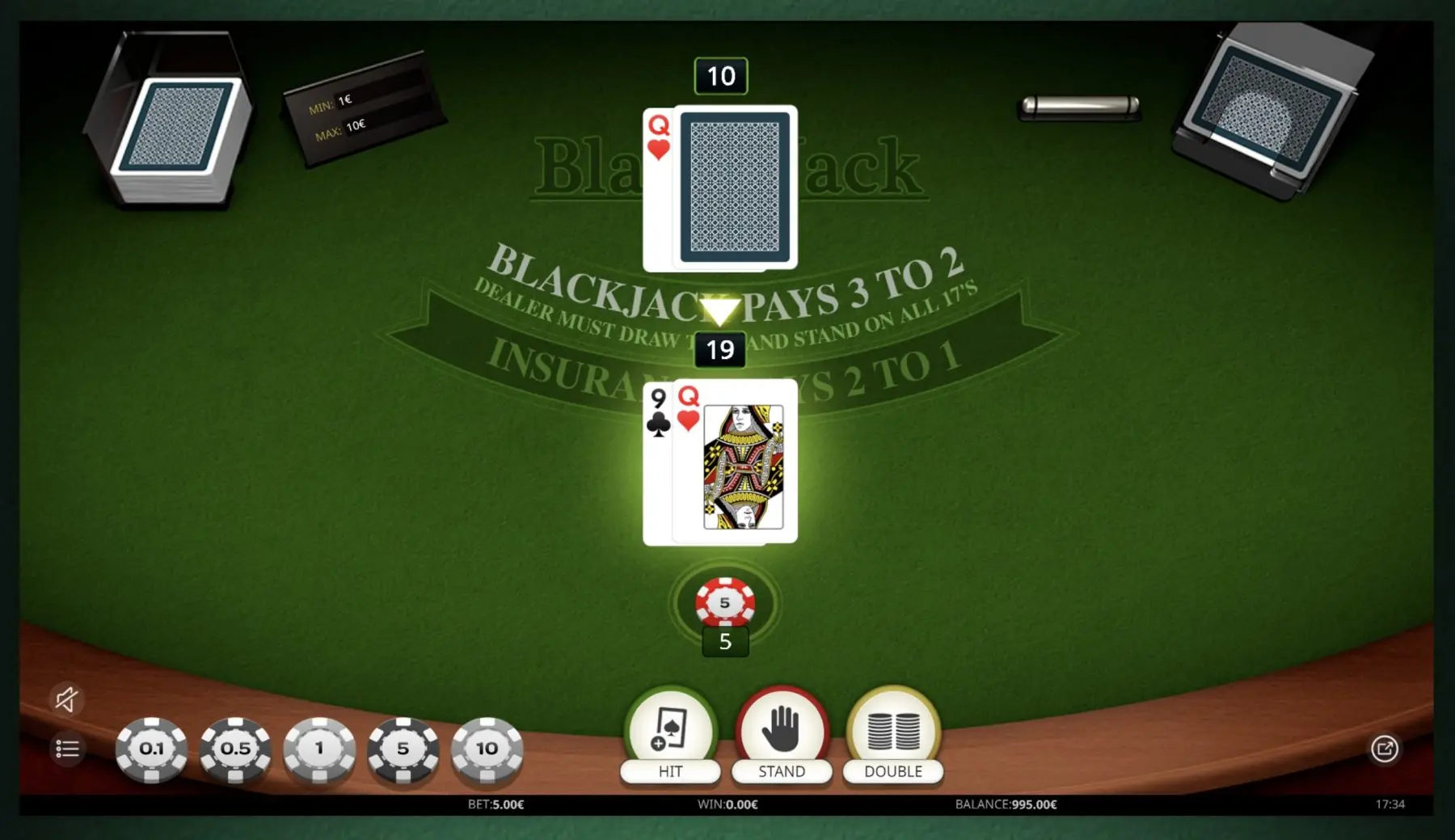 blackjack isoftbet kortų žaidimas