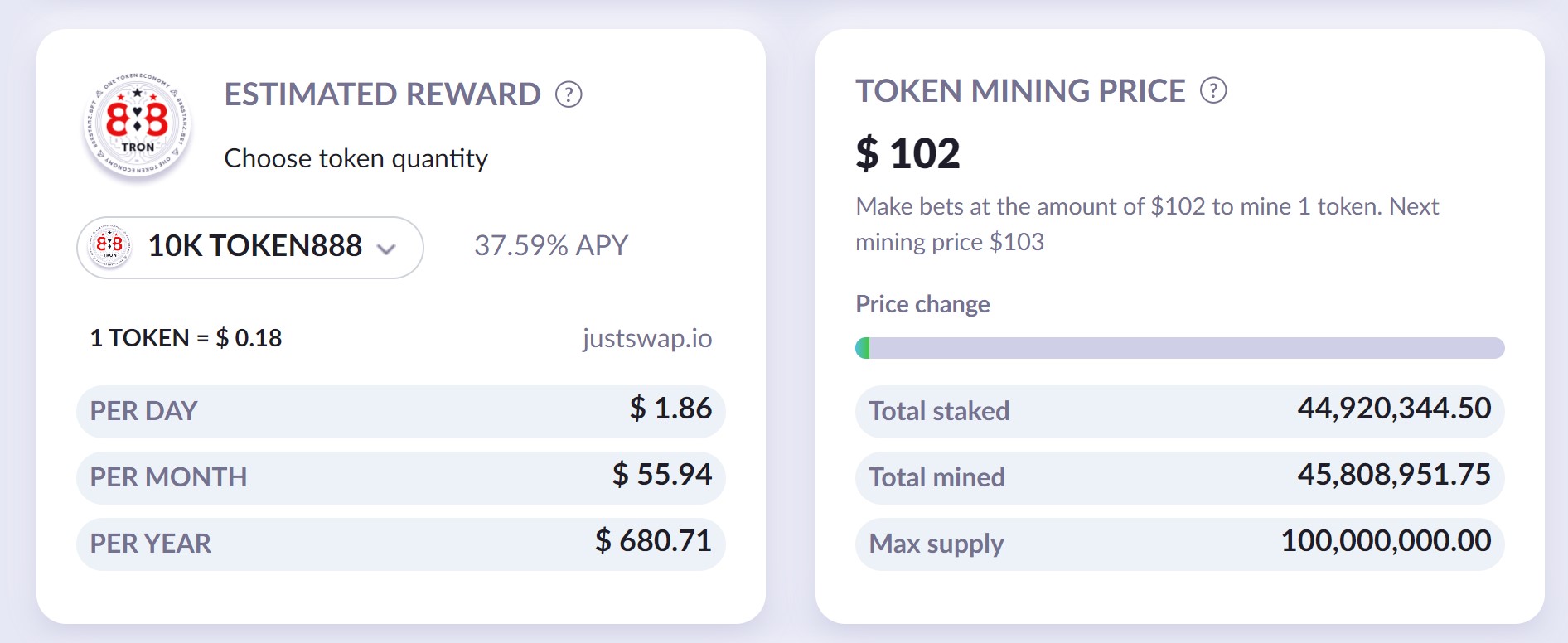 888tron token mining kasimas - 888token