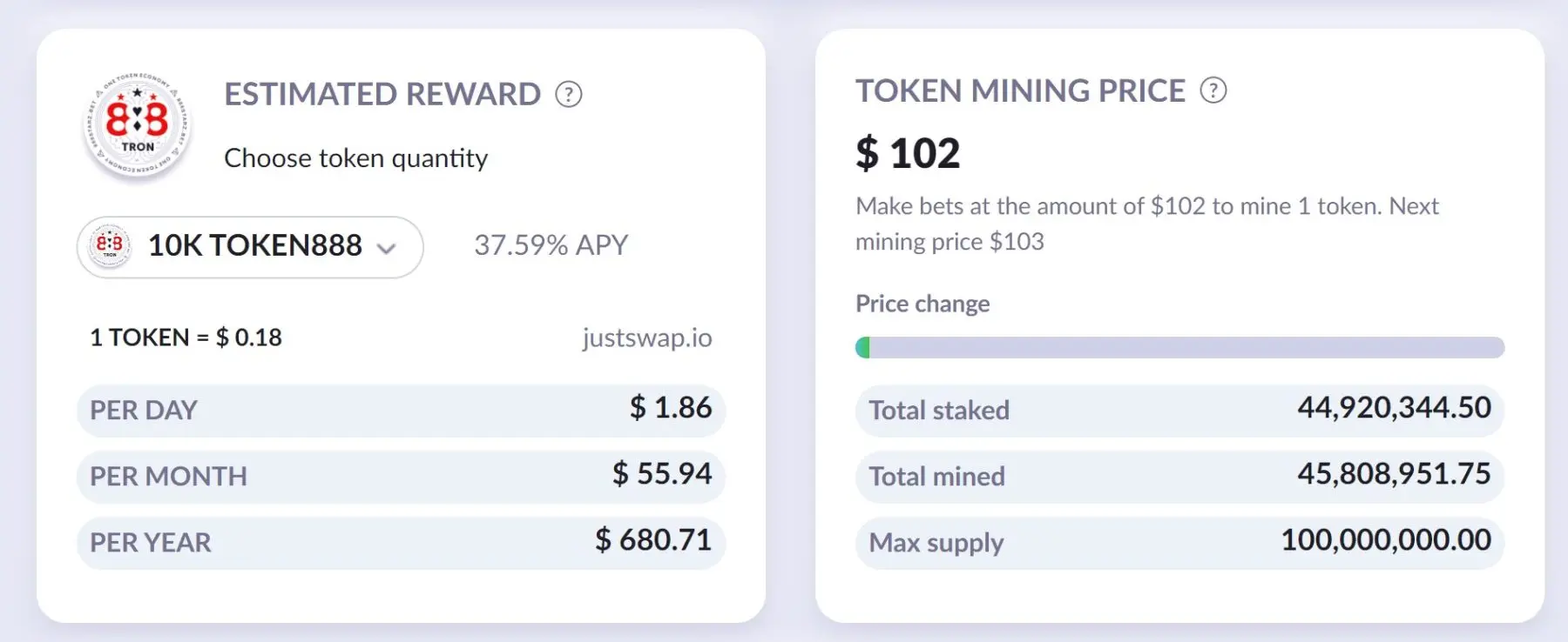 888tron token mining kasimas - 888token
