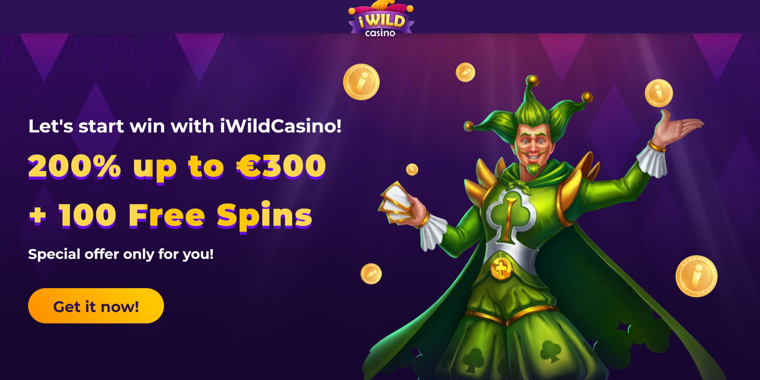 iwild casino bono sin depósito 200% bonificación del casino hasta 300€