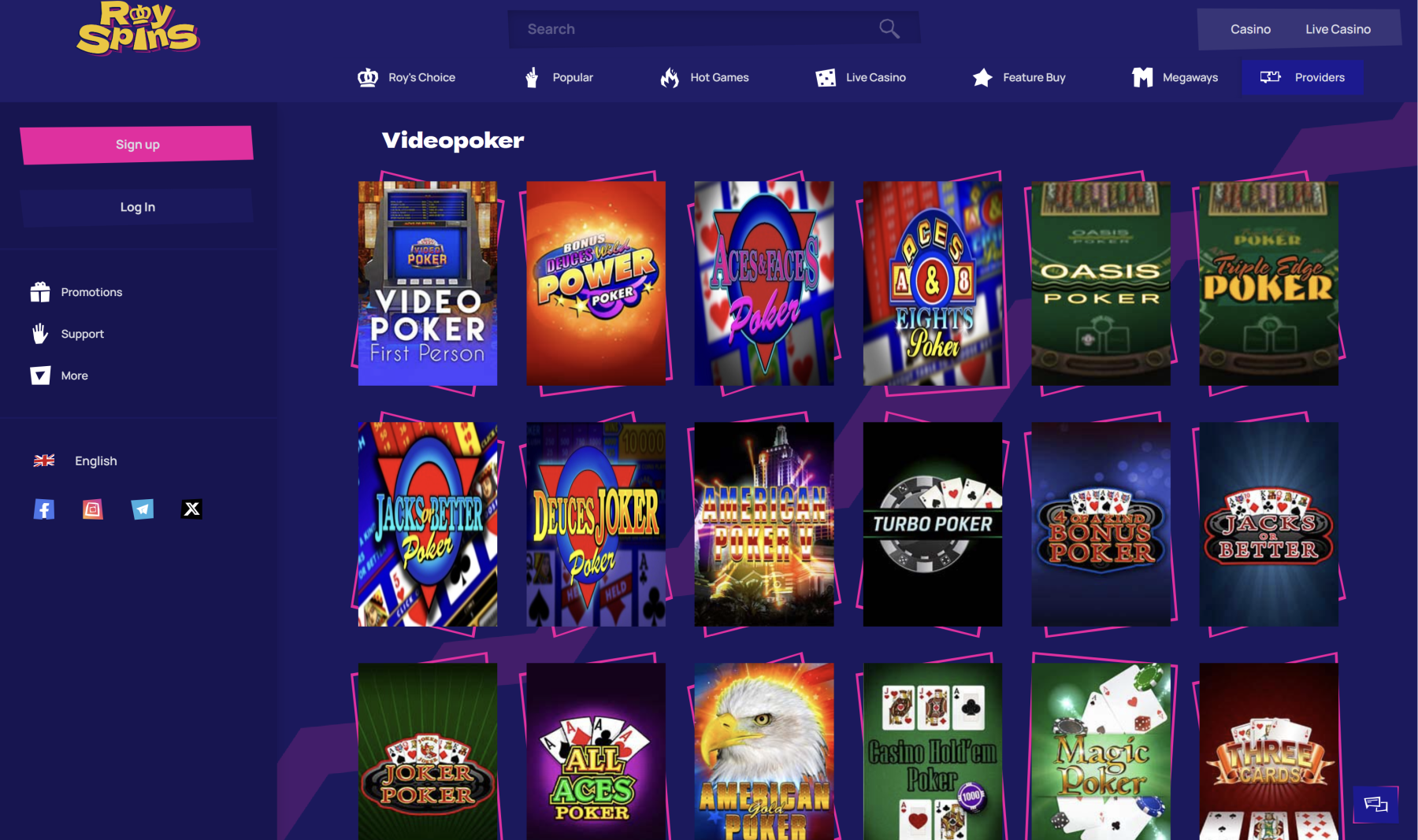 royspins video pokeris
