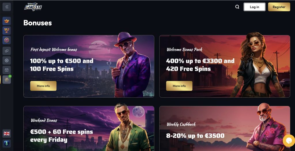 Promociones Gangsta Casino