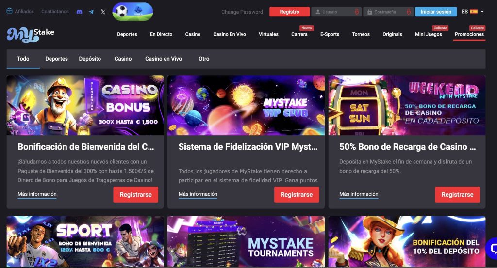 Bonos y Promociones de MyStake