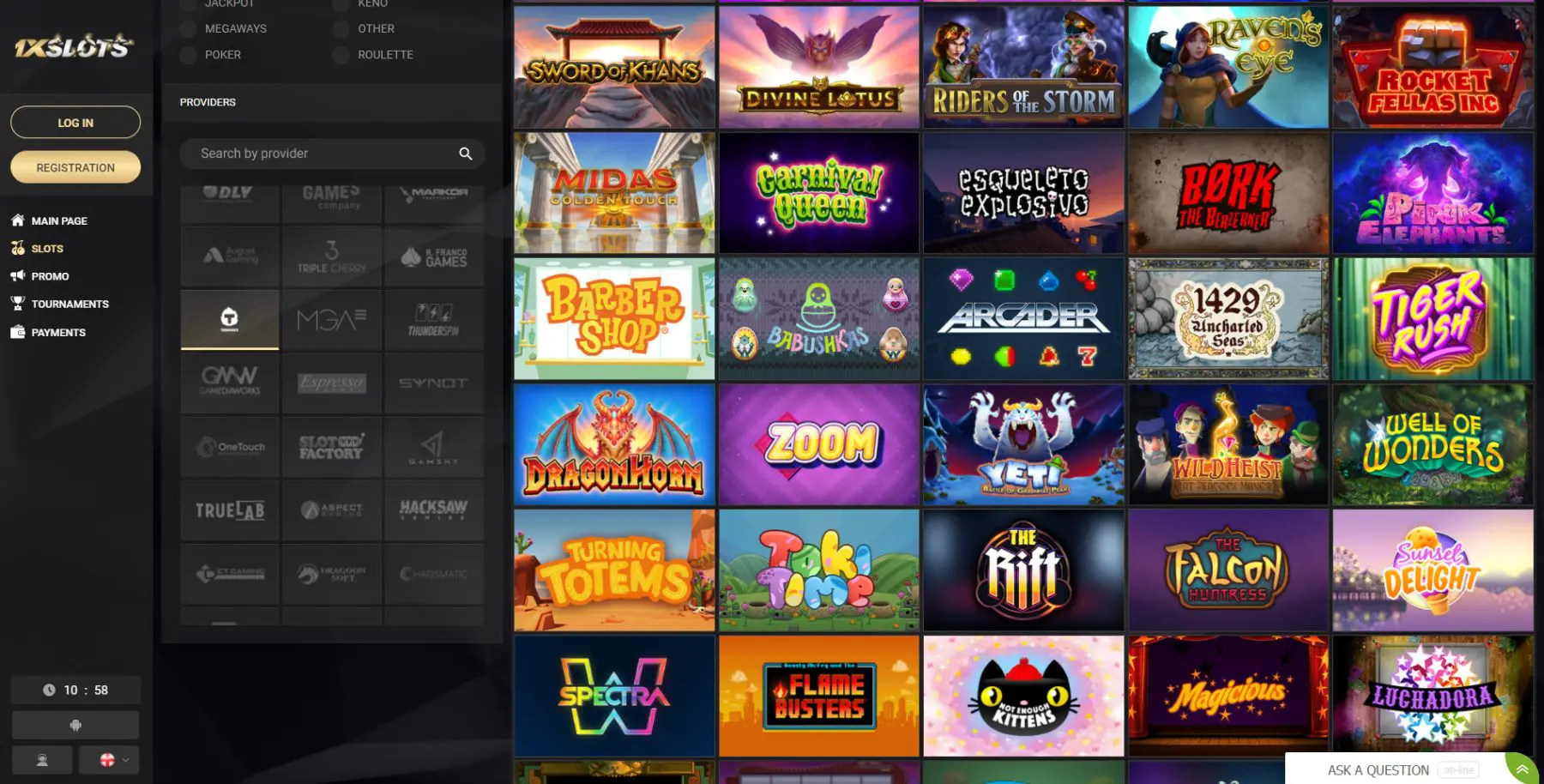Tragaperras en 1xSlots